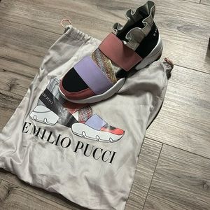 Emilio Pucci size 36 multi color sneakers